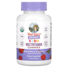 MaryRuth's, Ekologisk Barn Multivitamin Gummies, Mixed Berry & Cherry, 60 Gummies