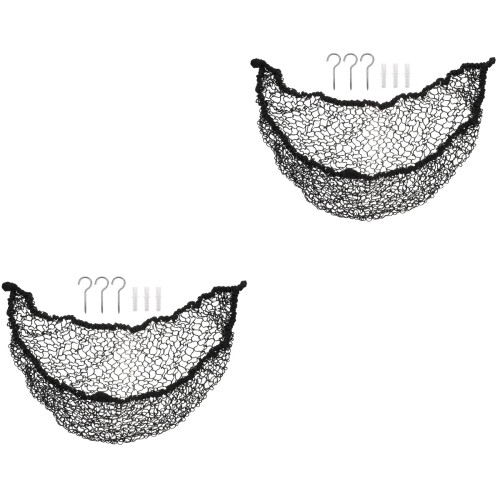 2Pièces Filet Rangement Pour Jouets Peluches Noir Résistant 2