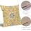 Conjunto de 2 capas de almofada boho em linho, 50x50cm, cinza e amarelo. 3