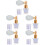 5Ensembles Spray Poudre Pailletée Corps Portable 8