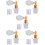 5Ensembles Spray Poudre Pailletée Corps Portable 10