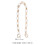 Witte acryl schoudertasriem met ketting, 60 cm 2