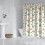 Cortina de chuveiro com estampa floral, 72x84 polegadas, com 12 ganchos. 2