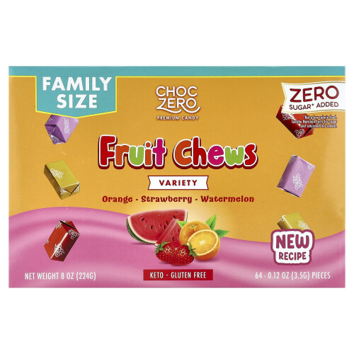 ChocZero, Φρούτα Σουβλάκια, Εναλλακτική, 64 Τμήματα, 8 oz (224 g)