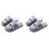 2Paires Pantoufles Coton Pour Hiver 2