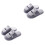 2Paires Pantoufles Coton Pour Hiver 3