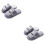 2Paires Pantoufles Coton Pour Hiver 6