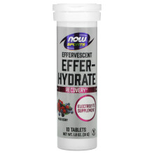 NOW Foods, Sport, Effer-Hydrate, Gemischte Beere, 10 Tabletten, 1.8 oz (51 g)