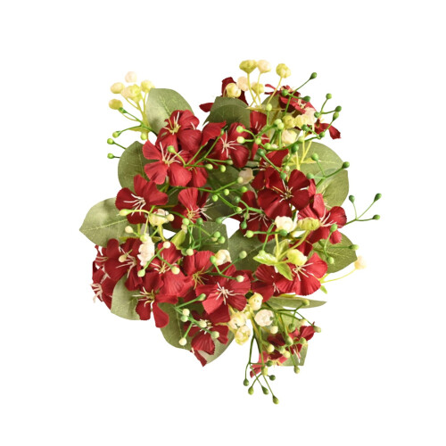 Aro para vela com flor artificial – 8 cm de diâmetro interno, 2