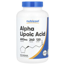 Nutricost, Alpha-Lipoinsäure, 600 mg, 240 Kapseln, (300 mg pro Kapsel)