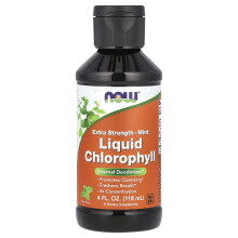 NOW Foods, Flytande Klorofyll, Extra Styrka, Munt, 4 fl oz (118 ml)
