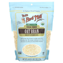 Bob's Red Mill, Organický vysokofibrový ovesný prášek na vaření, 18 oz (510 g)