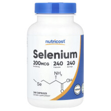 Nutricost, Selen, 200 mcg, 240 Kapseln