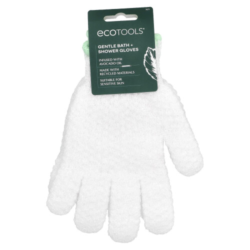 EcoTools EcoTools, Ευαίσθητα Μπάνιο + Σhower Gloves, Ενυδαμμένες με Αυγό, 1 Ζευγάρι