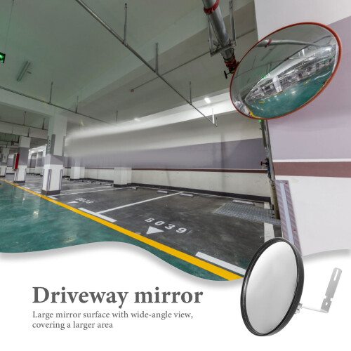 Plastic wide angle security mirror for garage blind spot 1