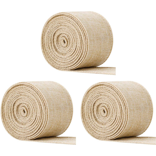 3 Stück Drahtkantenband, 5 cm x 200 cm 1