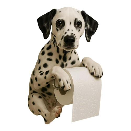 Dalmatiankoiran wc-paperiteline seinälle 2
