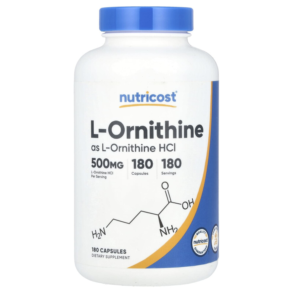 Nutricost , L-Ornithine, 500 Mg, 180 Capsules