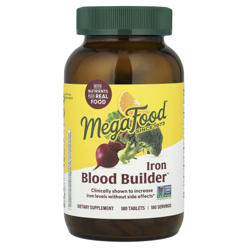 MegaFood, Iron Blood Builder, 180 Tabletek