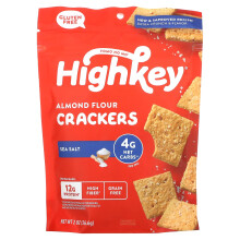HighKey, Amandel Meel Crackers, Zeezout, 2 oz (56,6 g)