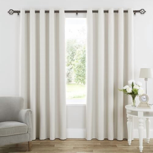 Varão de cortina ajustável em bronze, 81 a 147 cm (32 a 58 polegadas), 19 mm (3/4") de diâmetro. 2