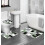 Duschvorhang-Set mit rutschfester Matte, WC-Deckelbezug und 3