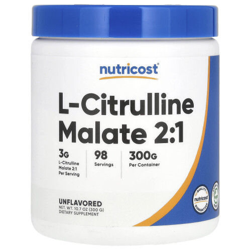 Nutricost, L-Citrulline Malate 2:1, Unflavored, 10,7 oz (300 g)