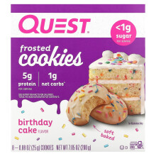 Quest Nutrition, Zmrzlina, Narodeninová Torta, 8 Zmrzliniek, 0,88 oz (25 g) Každá
