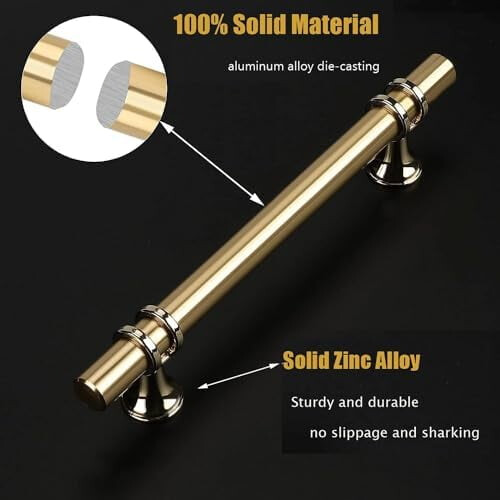 Gold Cabinet Handles Brushed Brass 10 Pack 5 Inch 2