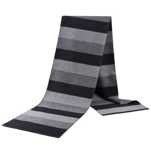 Sciarpa da uomo casual alla moda, invernale, spessa, calda e morbida, scialle classico, sciarpa lunga, sciarpa regalo per uomo 2