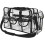 Pochette per trucchi trasparente con 6 tasche e tracolla, colore nero. 6