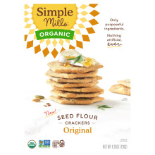 Simple Mills, Biologische Zaadmeel Crackers, Oorspronkelijk, 4,25 oz (120 g)