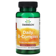 Swanson, Daily B-Complex, 100 Veggie Kapsułek