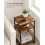 Side Table Rustic Brown and Classic Black ULET273B01 4
