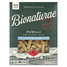 Bionaturae, Fusilli, Pasta z Ryżem i Ciecierzycą, Wolne od Glutenu, 12 oz (340 g)