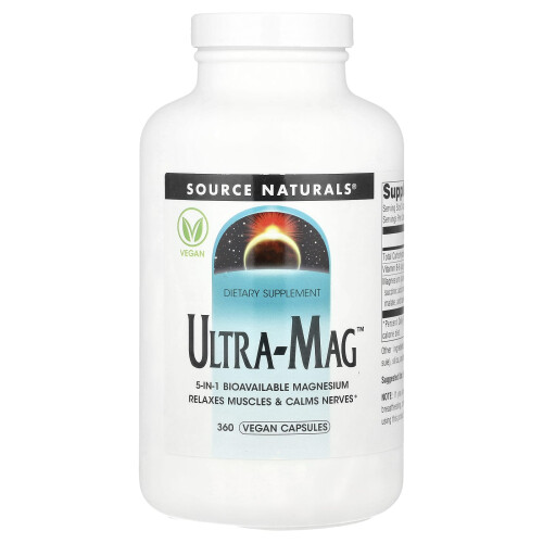 Source Naturals, Ultra-Mag, 360 Capsule Vegani