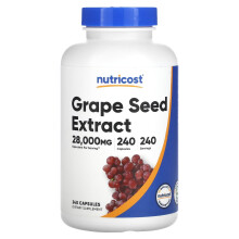 Nutricost, Grape Seed Extrakt, 28,000 mg, 240 Kapseln