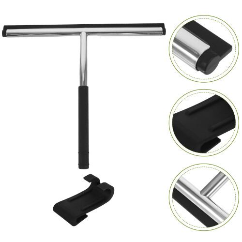 2Pcs Window Squeegee Cleaner Grey Silicone Hook Glass Wiper Tool 1