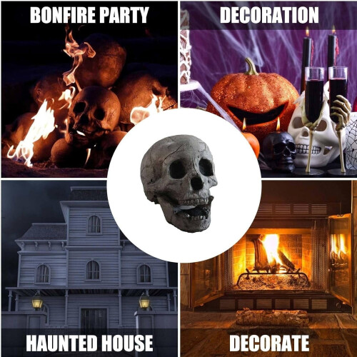 Διακόσμηση με νεκροκεφαλή για φωτιά στο Halloween – Επαναχρησιμοποιήσιμο πυρίμαχο 2