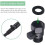 Water Flow Control Valve, Solid Brass Adjusting Shower Head Flow Restrictor with Switch, Matte Black 3