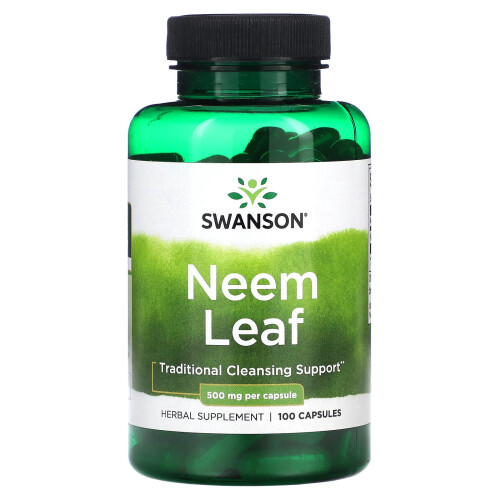 Swanson, Neemblaad, 500 mg, 100 capsules