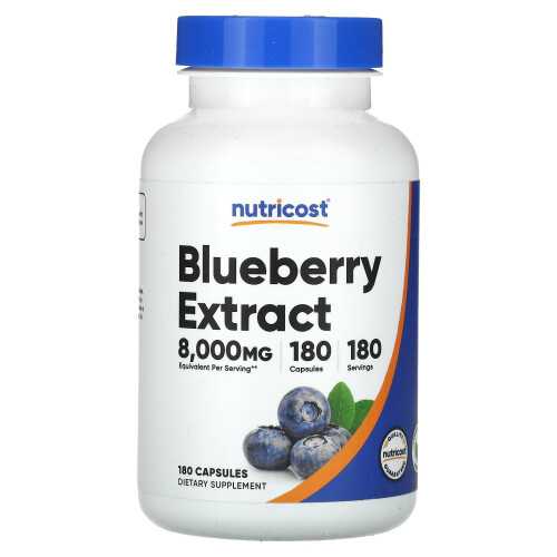 Nutricost, Bleuwebessen Extract, 180 Capsules