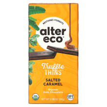 Alter Eco, Barras de Chocolate Orgânico, Trufas, Caramelo Salgado, 2.96 oz (84 g)