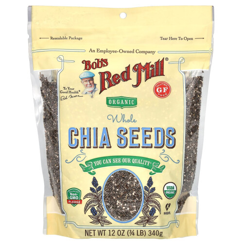 Bob's Red Mill, Semințe de chia organice, 12 oz (340 g)