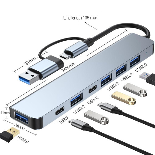 Διανομέας USB-C 7 σε 1 με θύρες USB-A 1