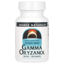 Source Naturals, Atletisk Serie, Gamma Oryzanol, 60 mg, 100 Tabletter
