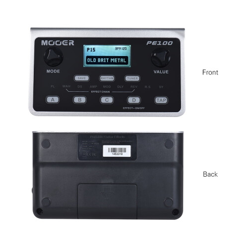 MOOER PE100Φορητός επεξεργαστής πολλαπλών εφέΠεντάλ εφέ κιθάρας39Εφέ40Παρεμβάσεις 2