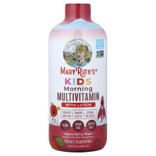 MaryRuth's, Dziecięcy, Poranny Multivitamin z Luteiną, Jabłko Borówka, 15,22 fl oz (450 ml)