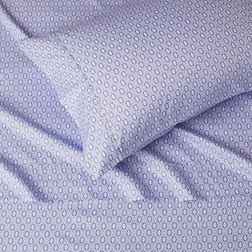 Microfiber Bed Sheet Set 3-Piece Blue Damask 2
