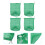 12Pièces Filet Nylon Vert À Portable Avec Fermeture Cordon 10